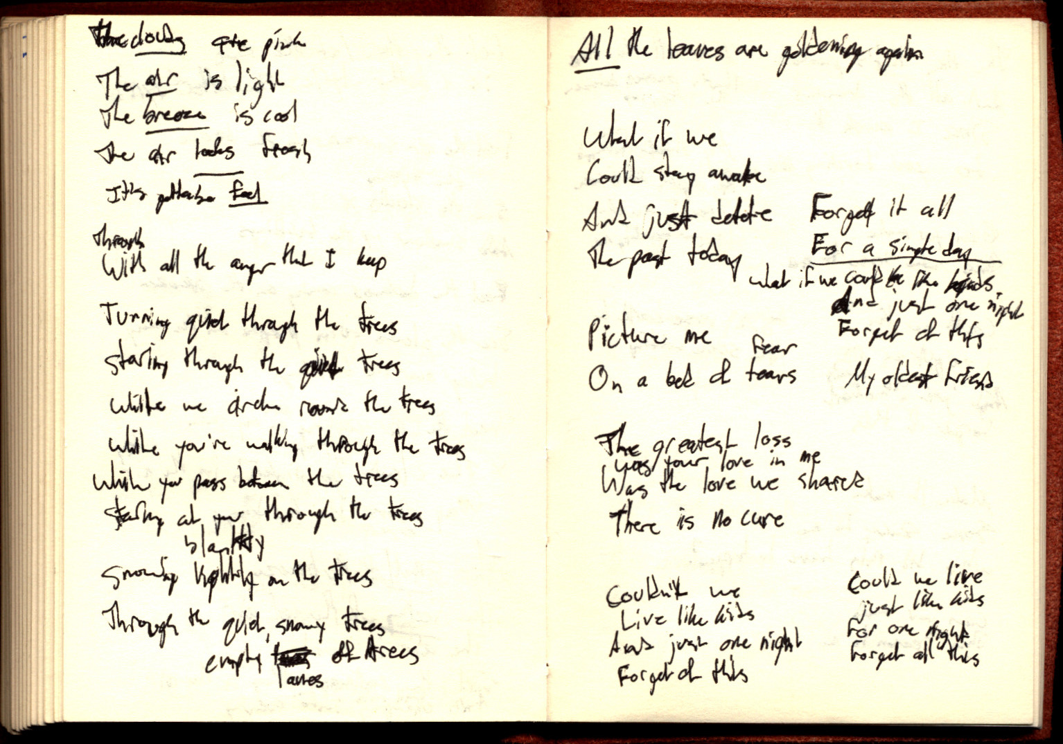 Can't Run Forever Lyrics Sheet 13